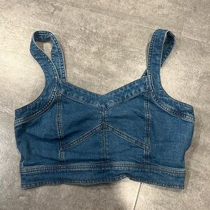 Madewell Women's Blue Jean Crop Top
